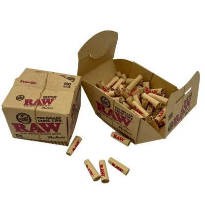 RAW Pre-Rolled Cone Tips Perfecto Box - 100 Pack